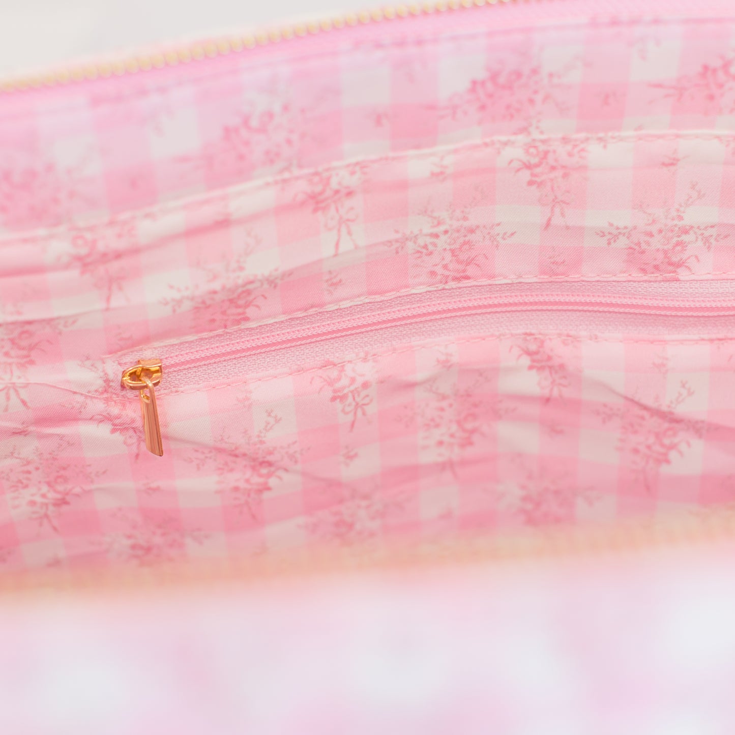 Ruffled Nylon Tote Bag - Solid Pink & Solid Nude