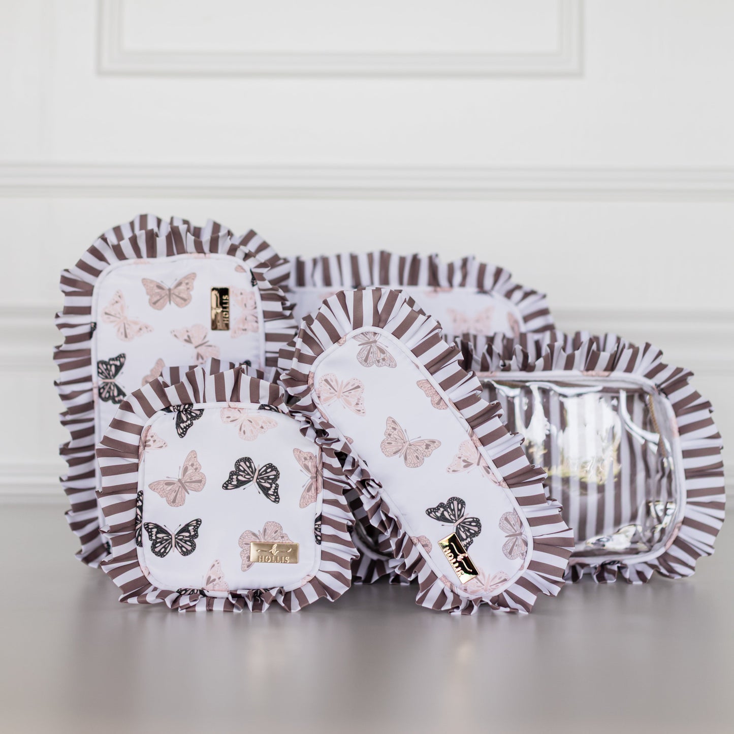 Butterfly Season Ruffled Nylon Tech Organizer
