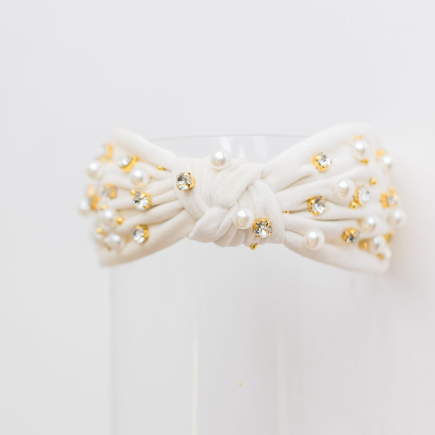 HOLLIS HEADBAND // Suede White