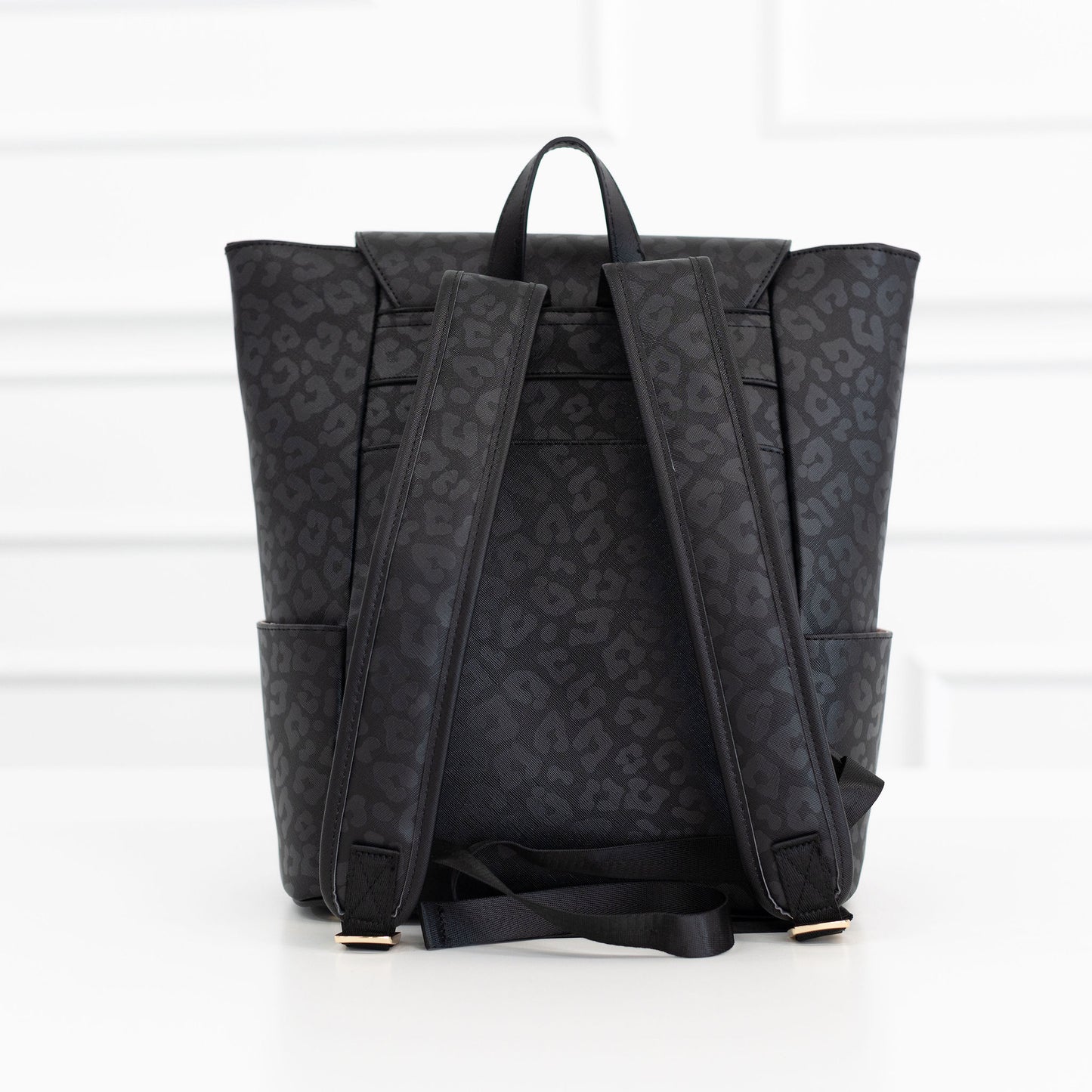 Black Leopard Frilly Backpack