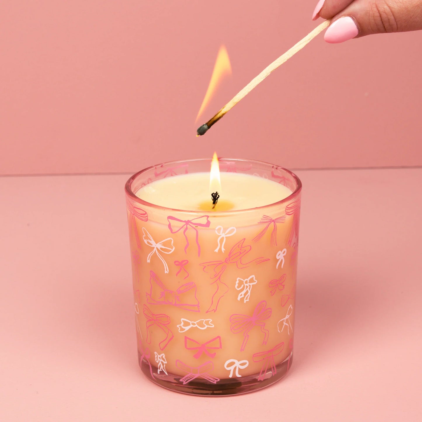 Sweet Grace Pink Bow Candle