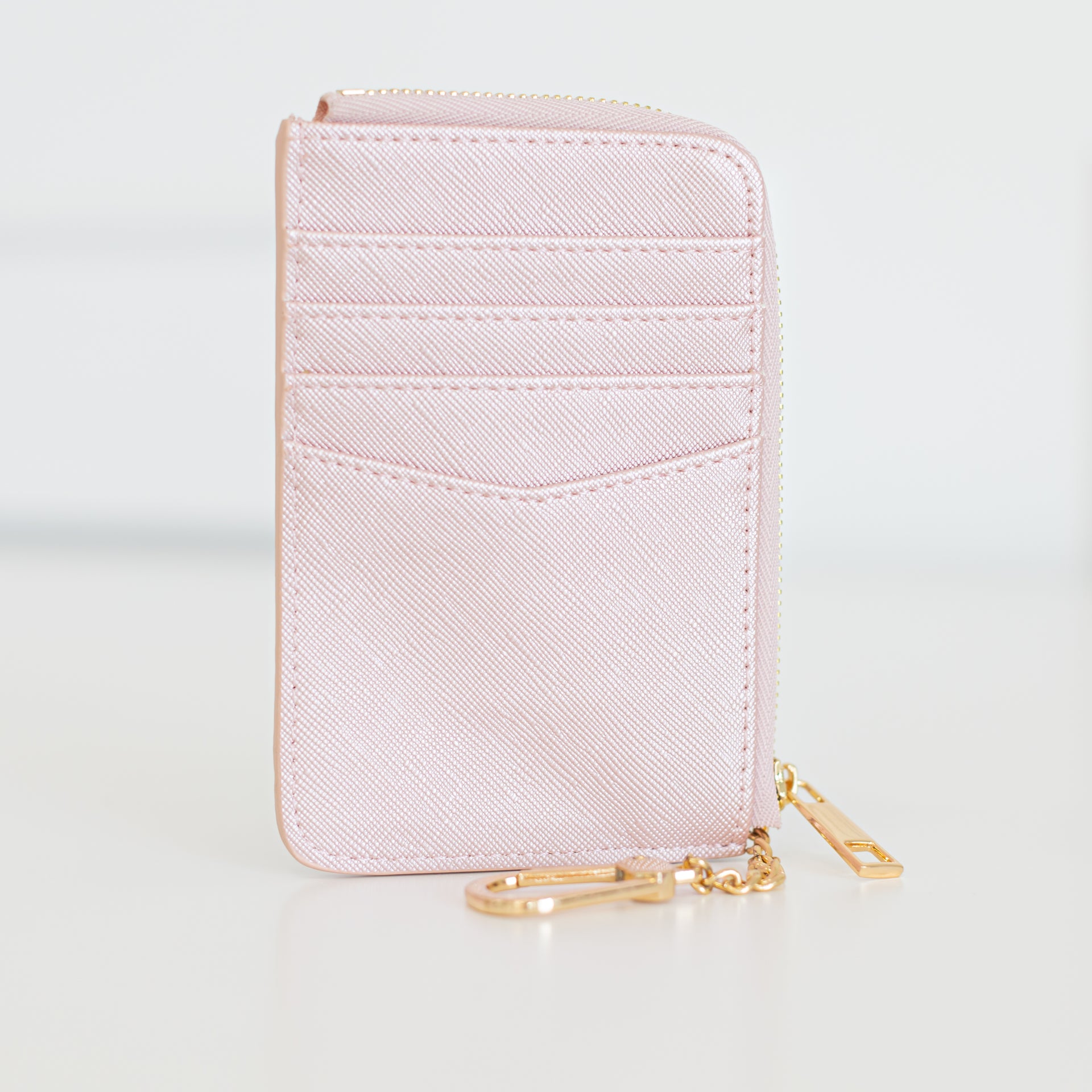 Pink Luxe Card Holder Keychain