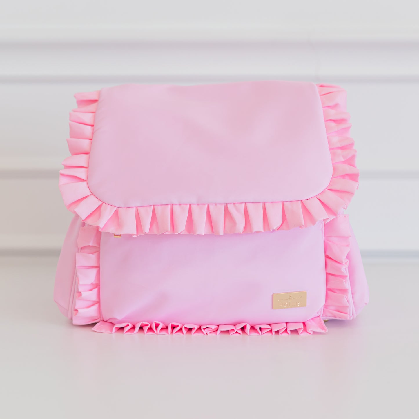 Ruffled Nylon Diaper Bag