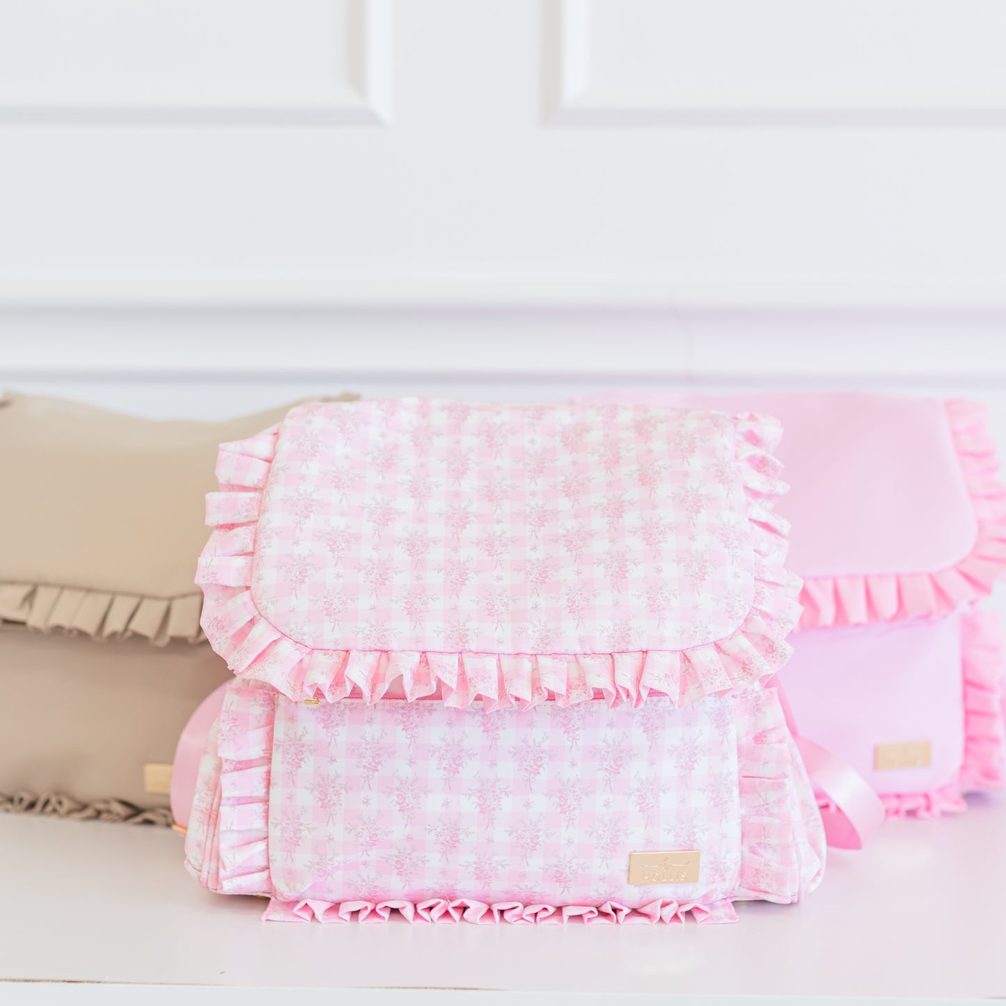 Ruffled Nylon Diaper Bag