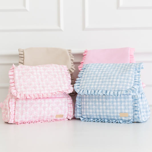 Ruffled Nylon Diaper Bag