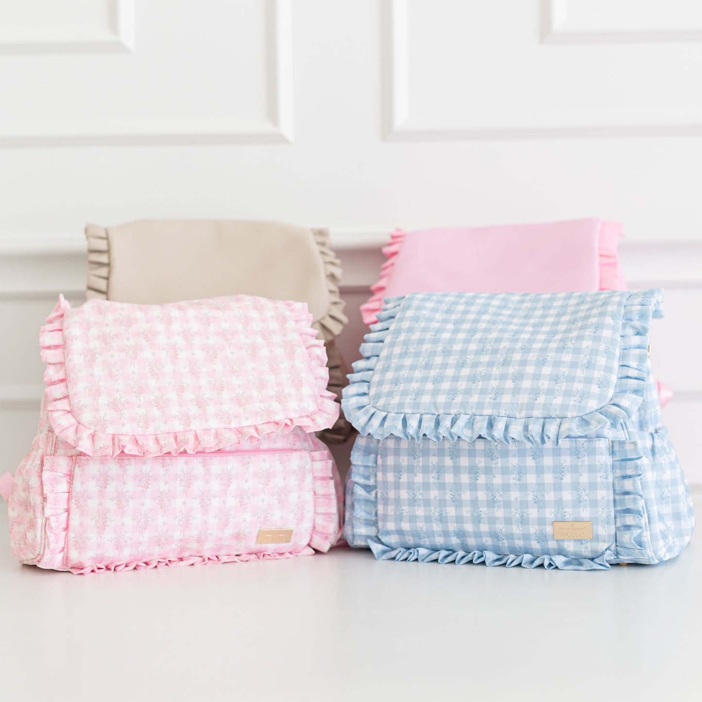 PRACTICALLY PERFECT Ruffled Nylon Diaper Bag