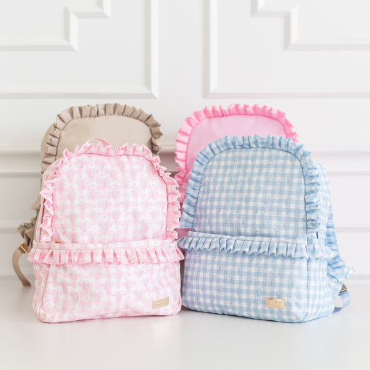 Ruffled Nylon Backpack