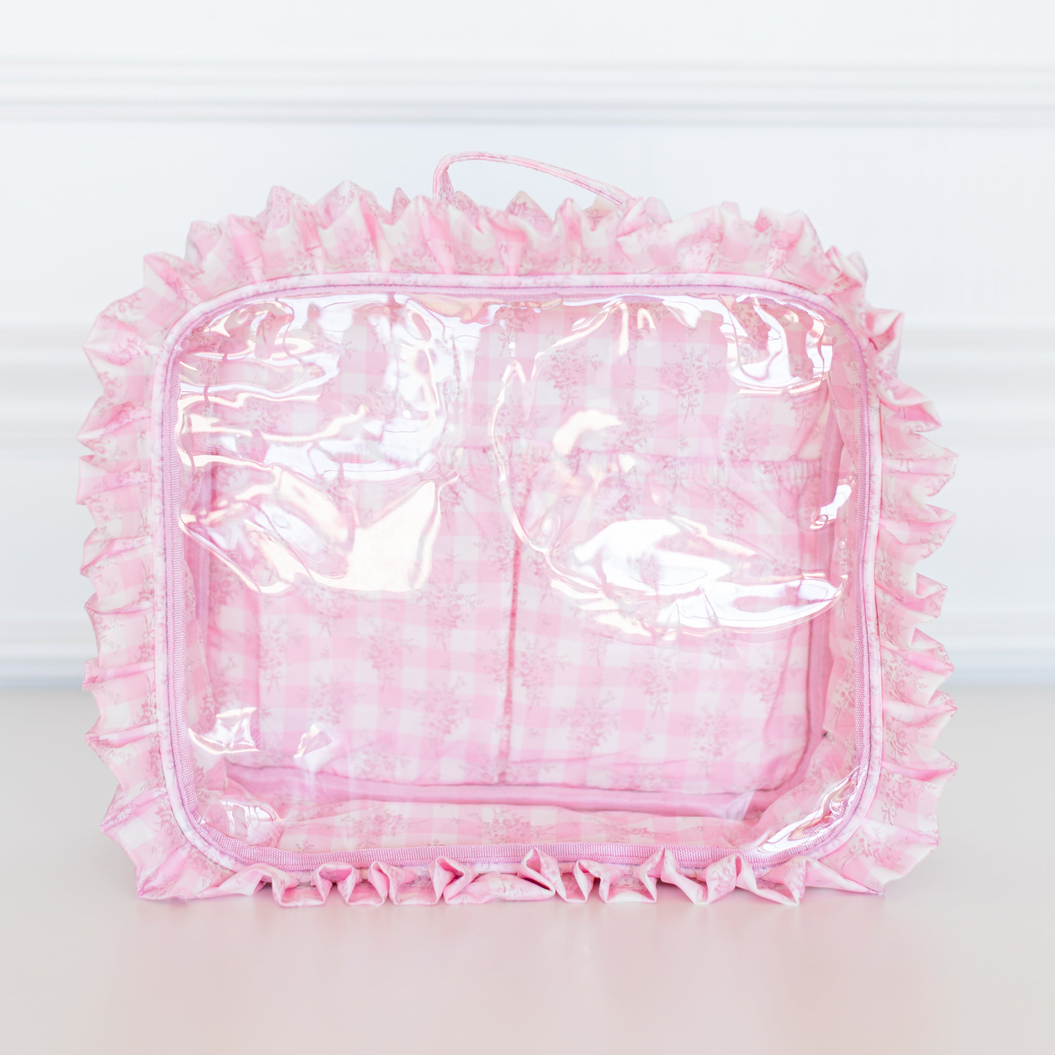 Clear Travel Makeup Bag with Compartments | Jett Setter 2.0 – Hollis