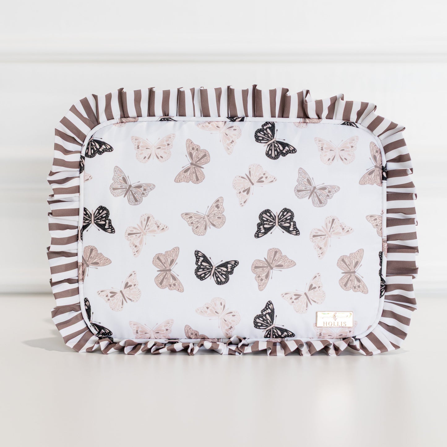 Butterfly Season Ruffled Nylon XL Pouch