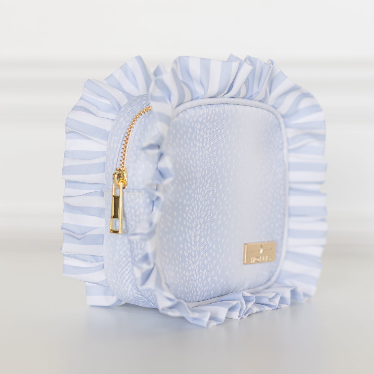 Blue Fawn Ruffled Nylon Tech Organizer